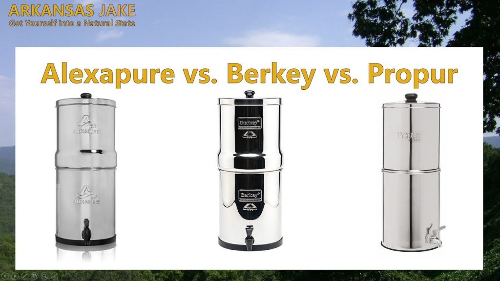 Alexapure Pro vs. Big Berkey vs. Propur 304 Big  |  Comparison Review with Charts