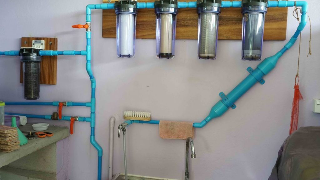 Homemade drinking water filter system