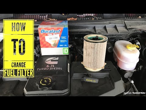 2017 cummins 6.7 fuel filter change - How To video