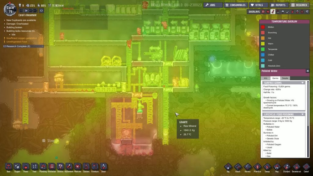 Oxygen Not Included Outbreak - How to clean germs out of your polluted water within 5 mins (Video 6)